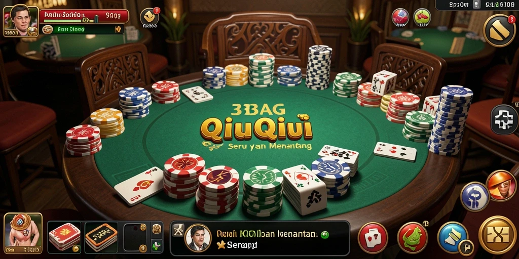 Gameplay seru dalam permainan QiuQiu 33AG.