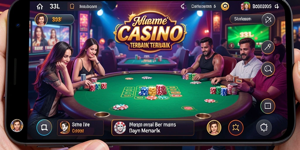 Screenshot gameplay <strong>33L</strong> menunjukkan dealer langsung dan permainan yang seru.