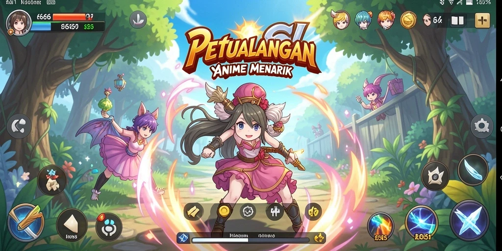 Screenshot gameplay Anime 666I dengan karakter dan pertarungan yang menarik.