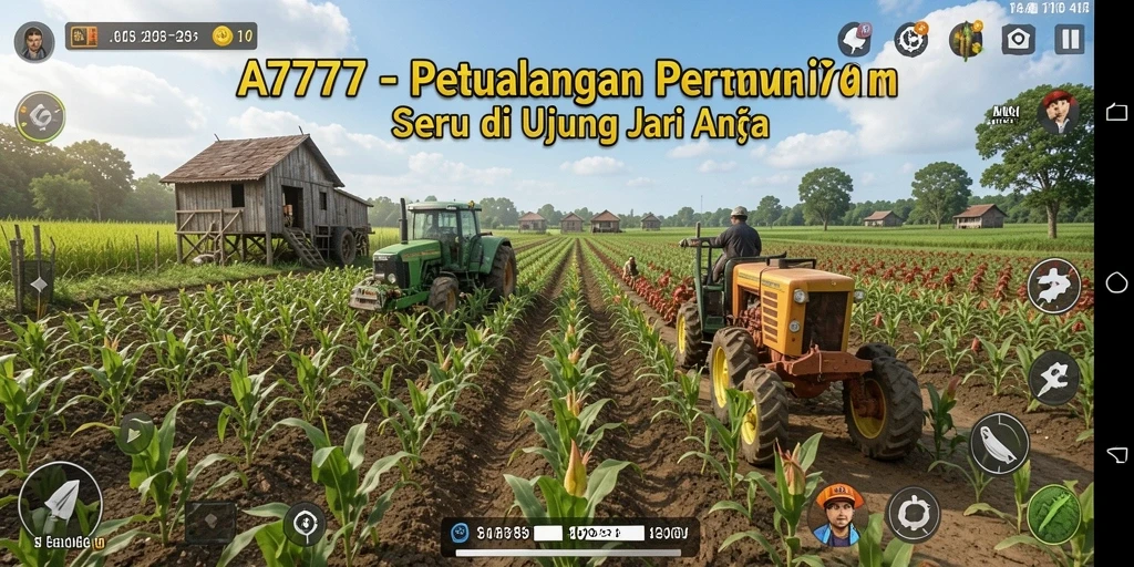 Tangkapan layar menampilkan pengalaman bertani yang mengasyikkan.