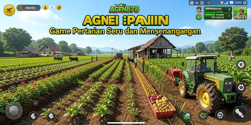 Screenshot AGEN878 menampilkan gameplay seru bertani dan merawat hewan.