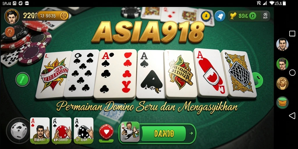Tampilan gameplay seru dalam permainan Domino ASIA918.