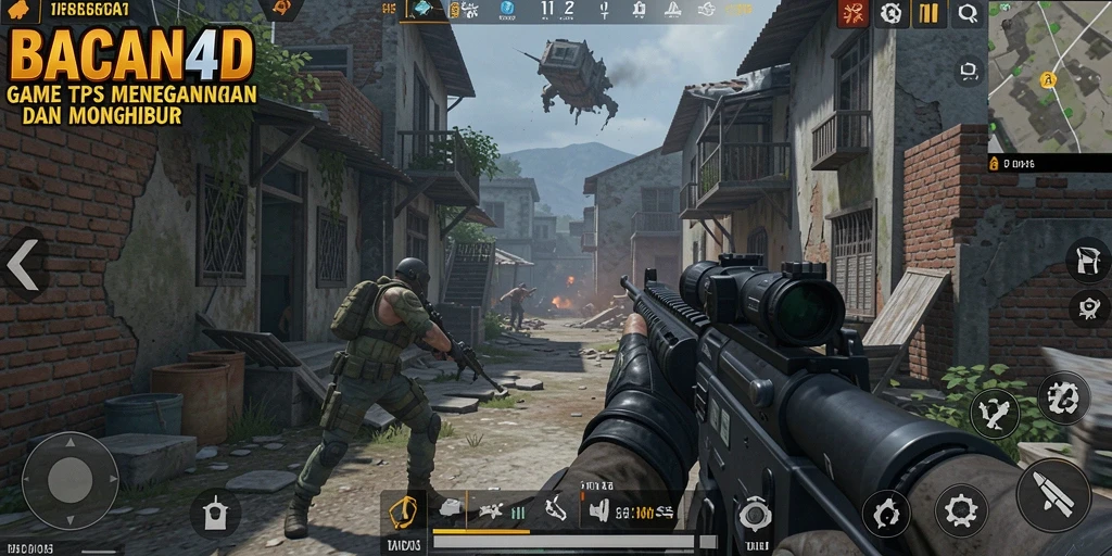 Tangkapan layar gameplay BACAN4D yang menampilkan aksi seru dalam pertempuran TPS.