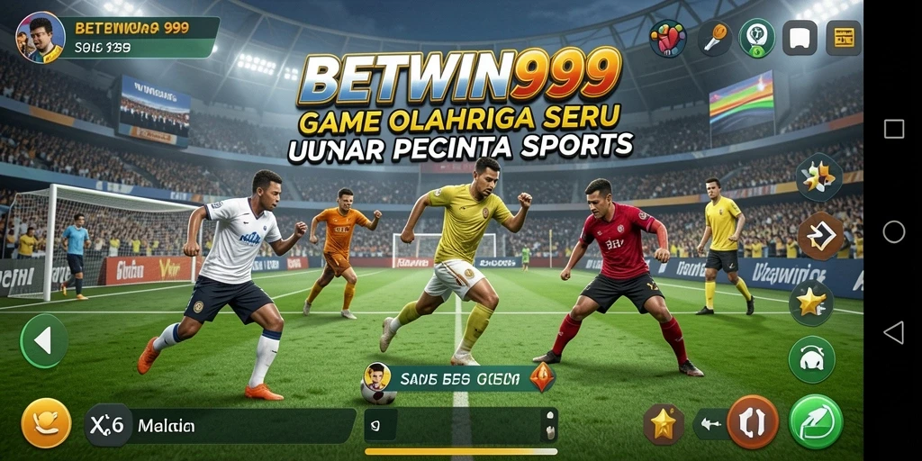 Screenshot BETWIN999 menunjukkan aksi penuh dalam pertandingan olahraga.
