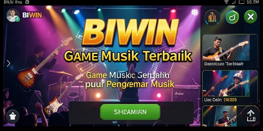Tampilan gameplay BIWIN yang menakjubkan dengan musik yang seru.
