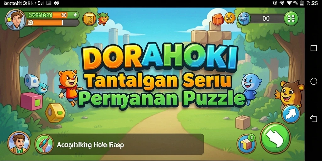 Screenshot gameplay DORAHOKI yang menunjukkan tantangan puzzle yang menarik.