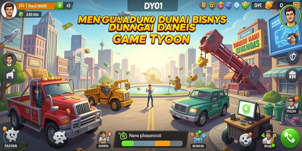 Screenshot menampilkan gameplay seru dari DY01 dengan elemen Tycoon yang menarik.