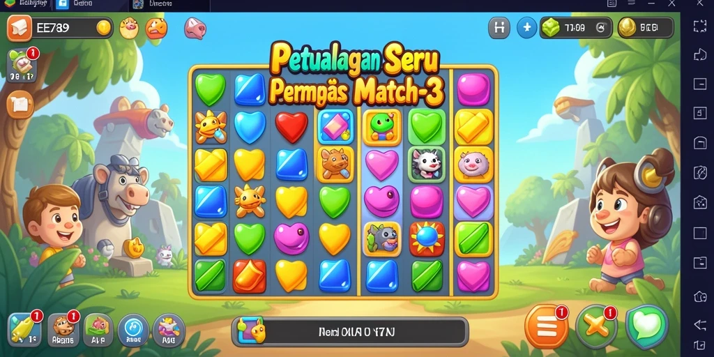 Screenshot gameplay menarik game Match-3 EE789.