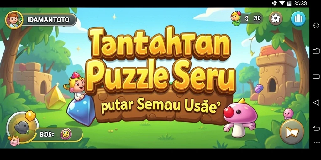 Screenshot menunjukkan gameplay menarik dalam IDAMANTOTO Puzzle.