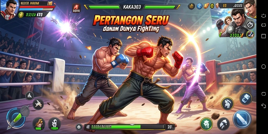 Tampilan aksi pertarungan KAKA303 yang menegangkan dan penuh strategi.