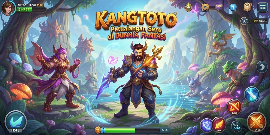 Tampilan gameplay KANGTOTO yang seru dan menantang di dunia fantasi.