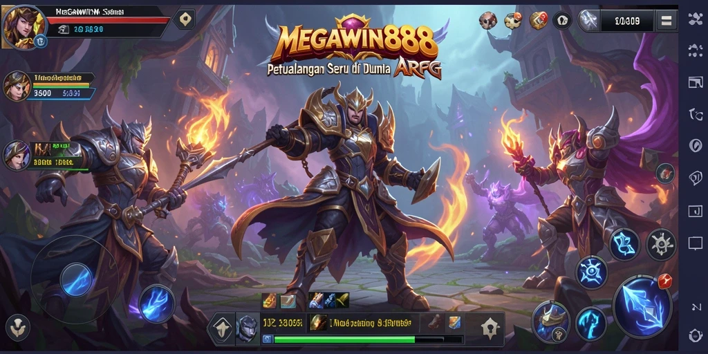 Tangkapan layar gameplay MEGAWIN888 menampilkan aksi pertempuran yang mendebarkan.