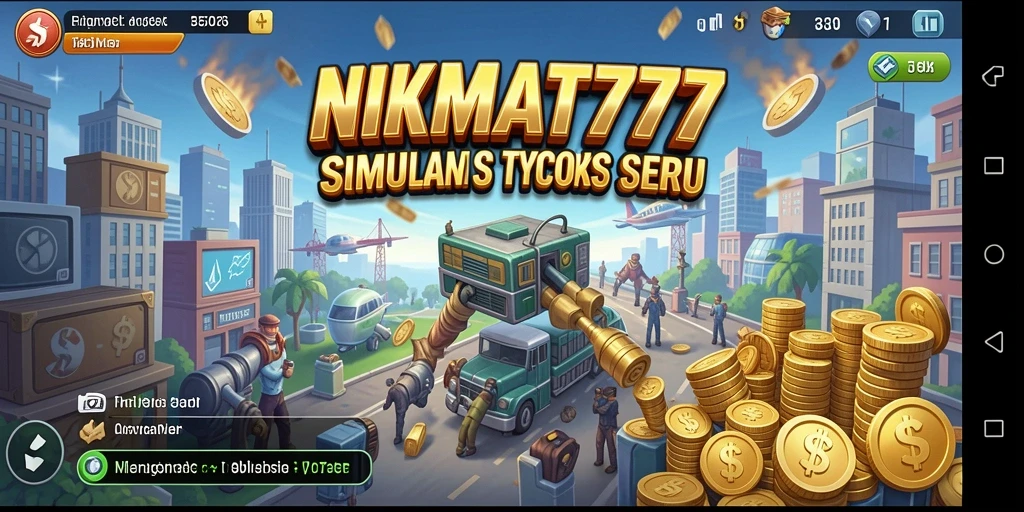 Tampilan gameplay seru dari NIKMAT777 yang menunjukkan pengelolaan bisnis Tycoon.