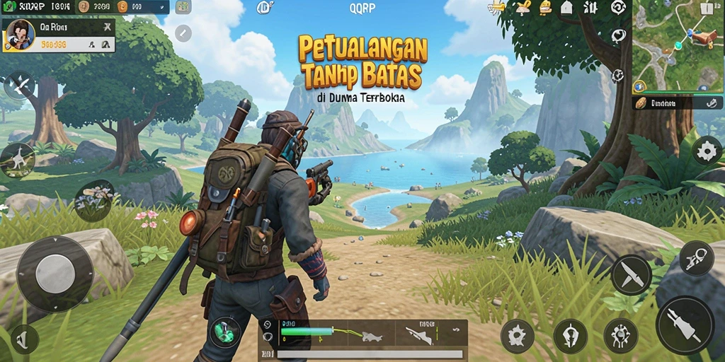 Gameplay QQRP menampilkan eksplorasi dunia terbuka dengan detail menakjubkan.