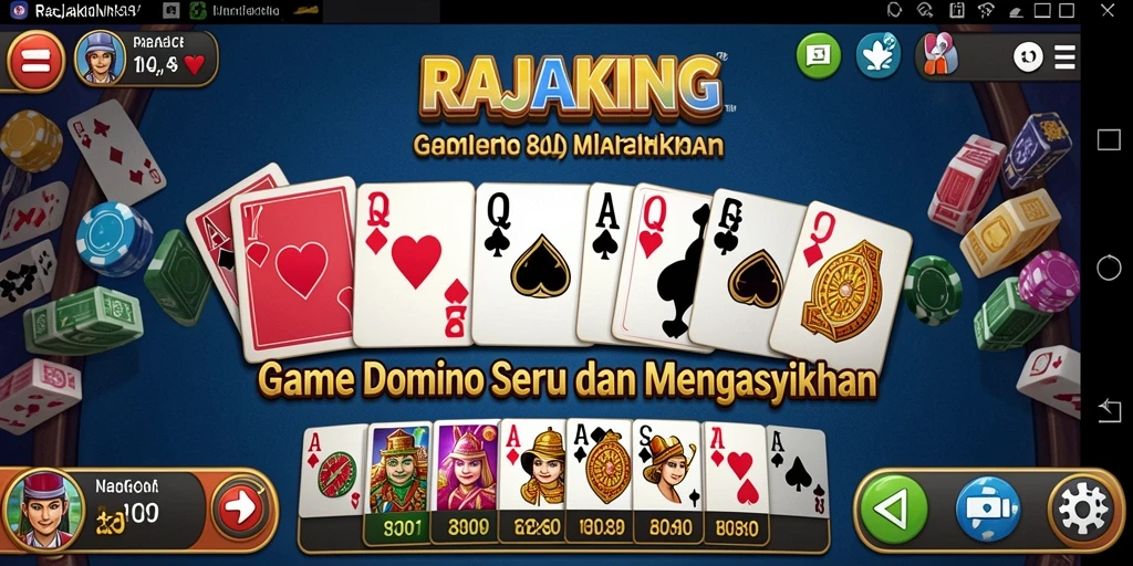 Tampilan gameplay seru di game Domino RAJAKING.