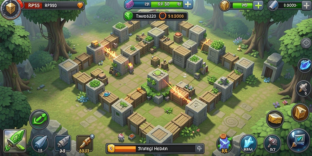 Gameplay seru RP55 dalam Tower Defense yang menantang.
