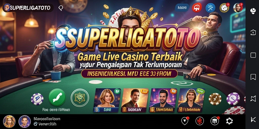 Tampilan menarik dari gameplay Live Casino di SUPERLIGATOTO.