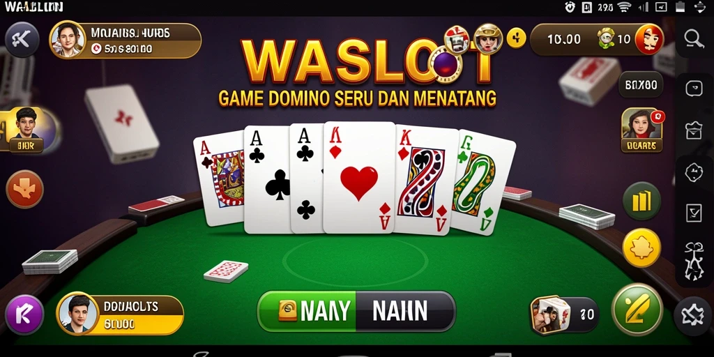 Tampilan gameplay seru dari WASLOT dengan suasana domino yang menantang.