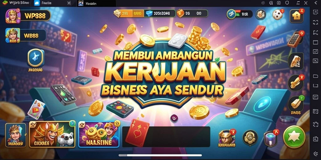 Tampilan gameplay WP888 yang menantang dan seru dalam membangun bisnis.